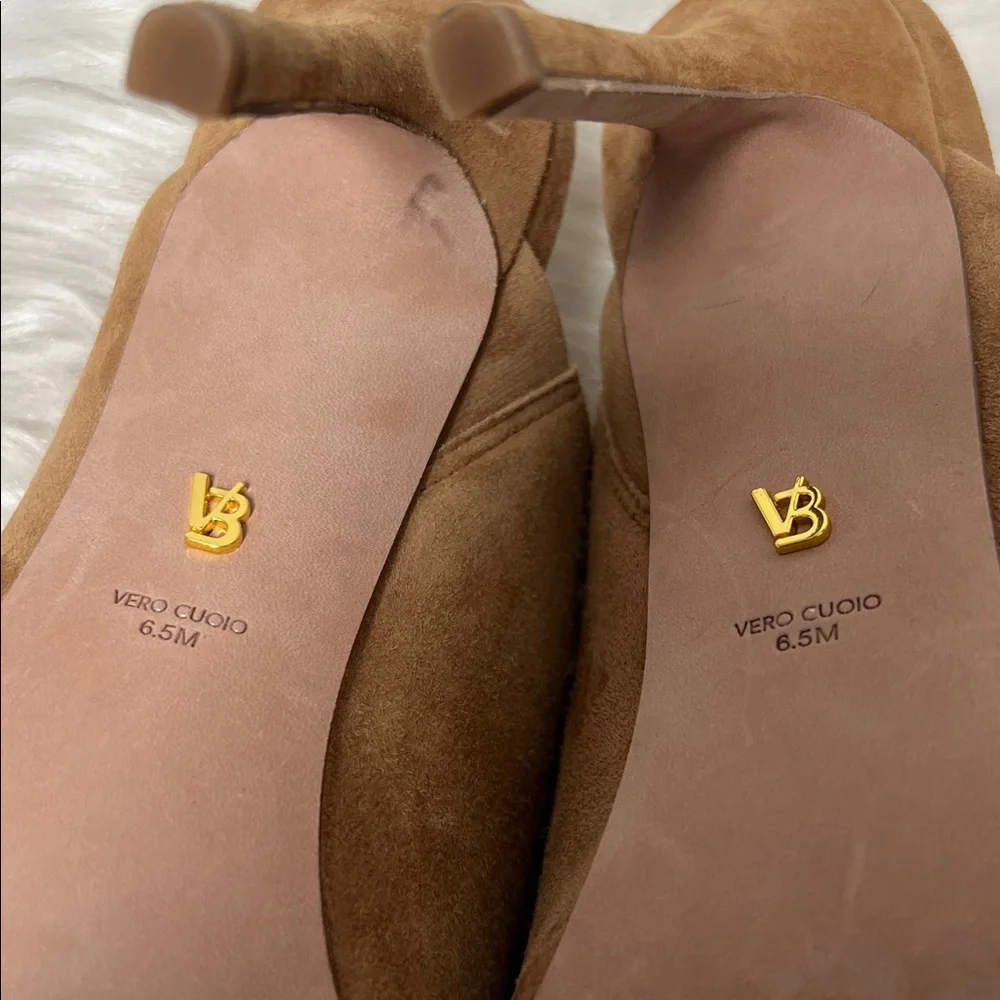 Veronica beard Lisa suede heels mules size 6.5”